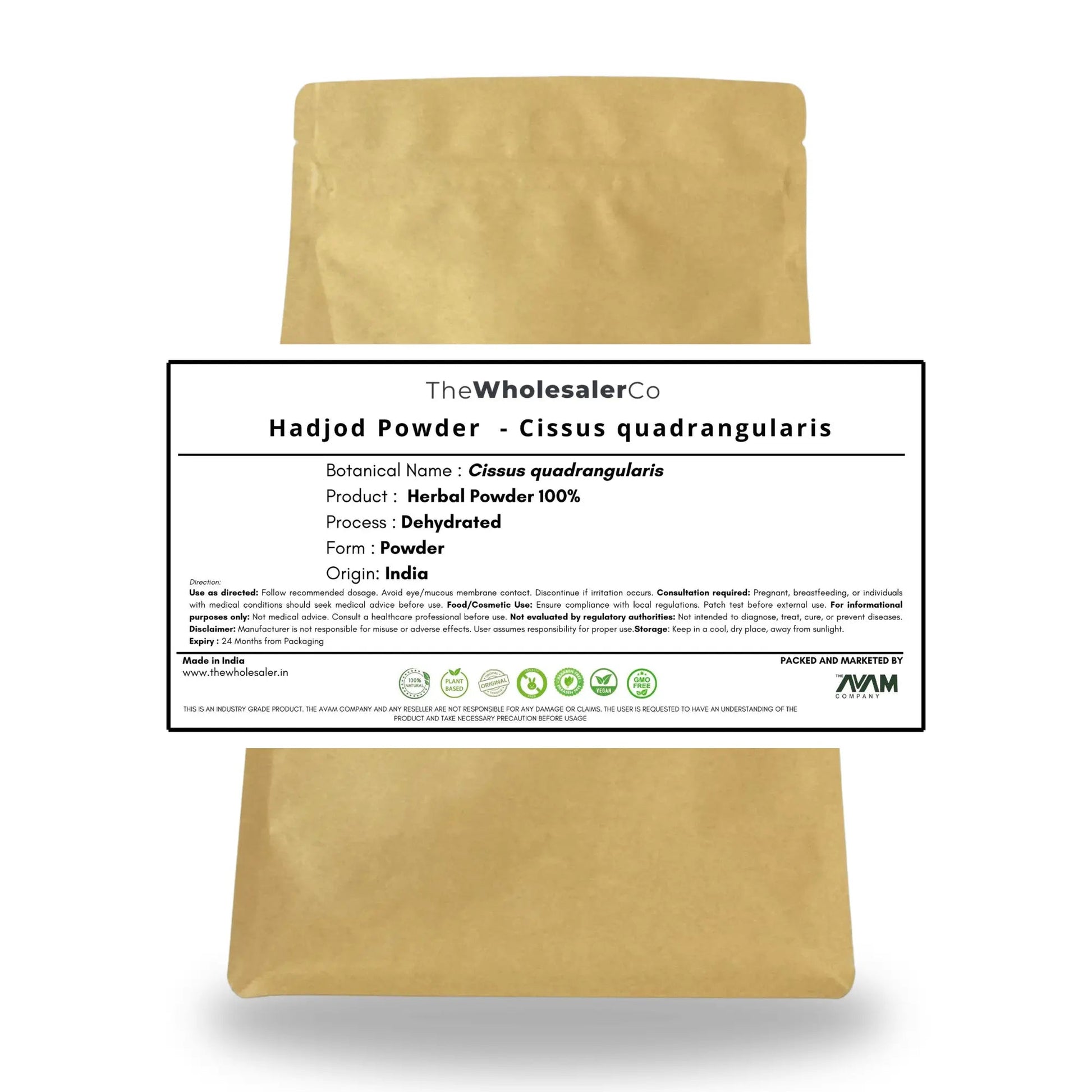 Hadjod Powder  - Cissus quadrangularis Bulk Supplier@TheWholesaleCo Prices